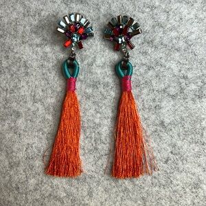 Multicolor Fringe Earrings